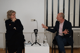 Foto von Silvie Aigner und Ingo Nussbaumer im Gespräch