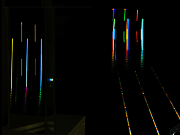 Lichtinstallation im Raum